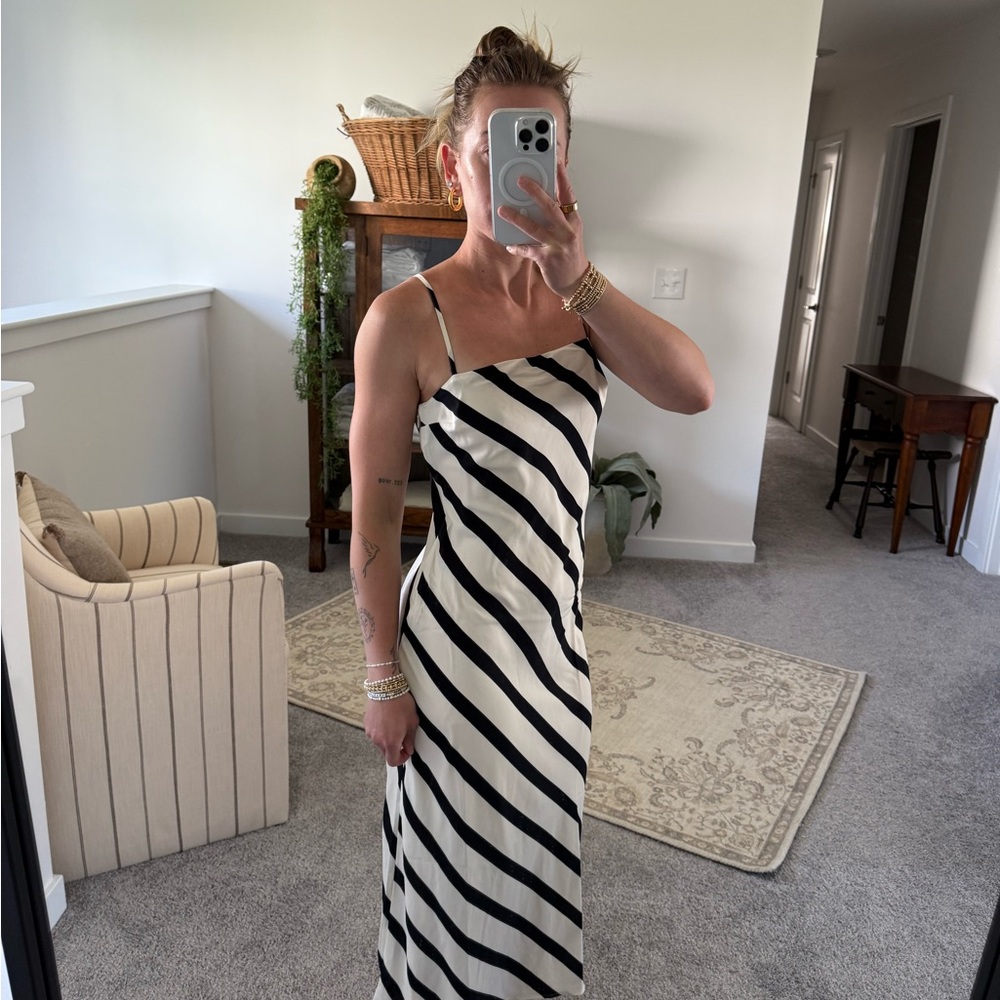 New w tags Abercrombie Striped Black and White Dress